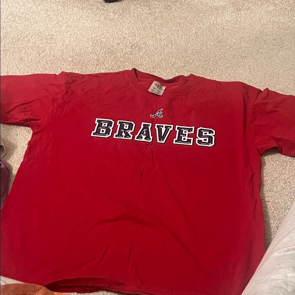 Adidas Men's Red Braves T-Shirt